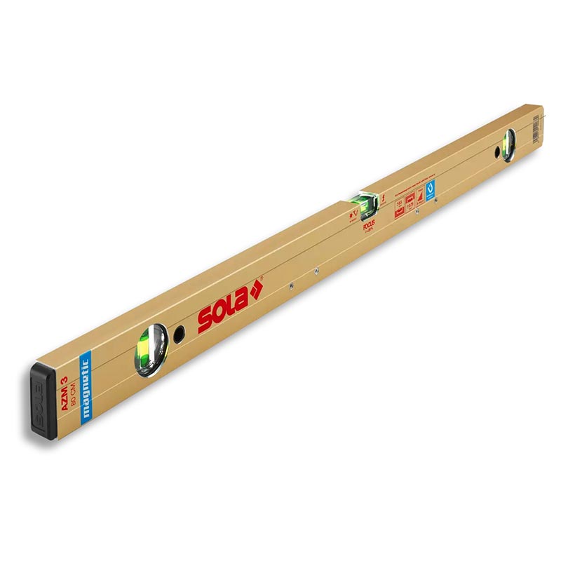 SOLA AZM 3 Алуминиев магнитен нивелир 120 см (01823401) - от Etools.bg SOLA AZM 3 Алуминиев магнитен нивелир 120 см (01823401)