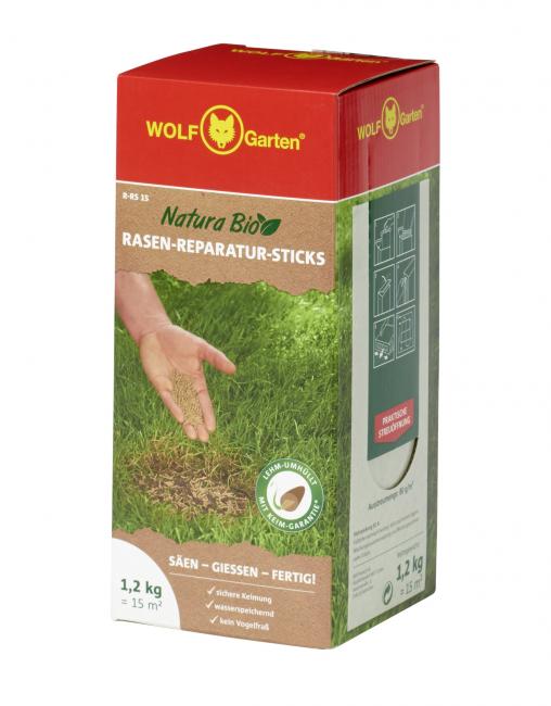 Органични пръчици за възстановяване на оголени тревни петна WOLF GARTEN R-RS 15 Natura Bio