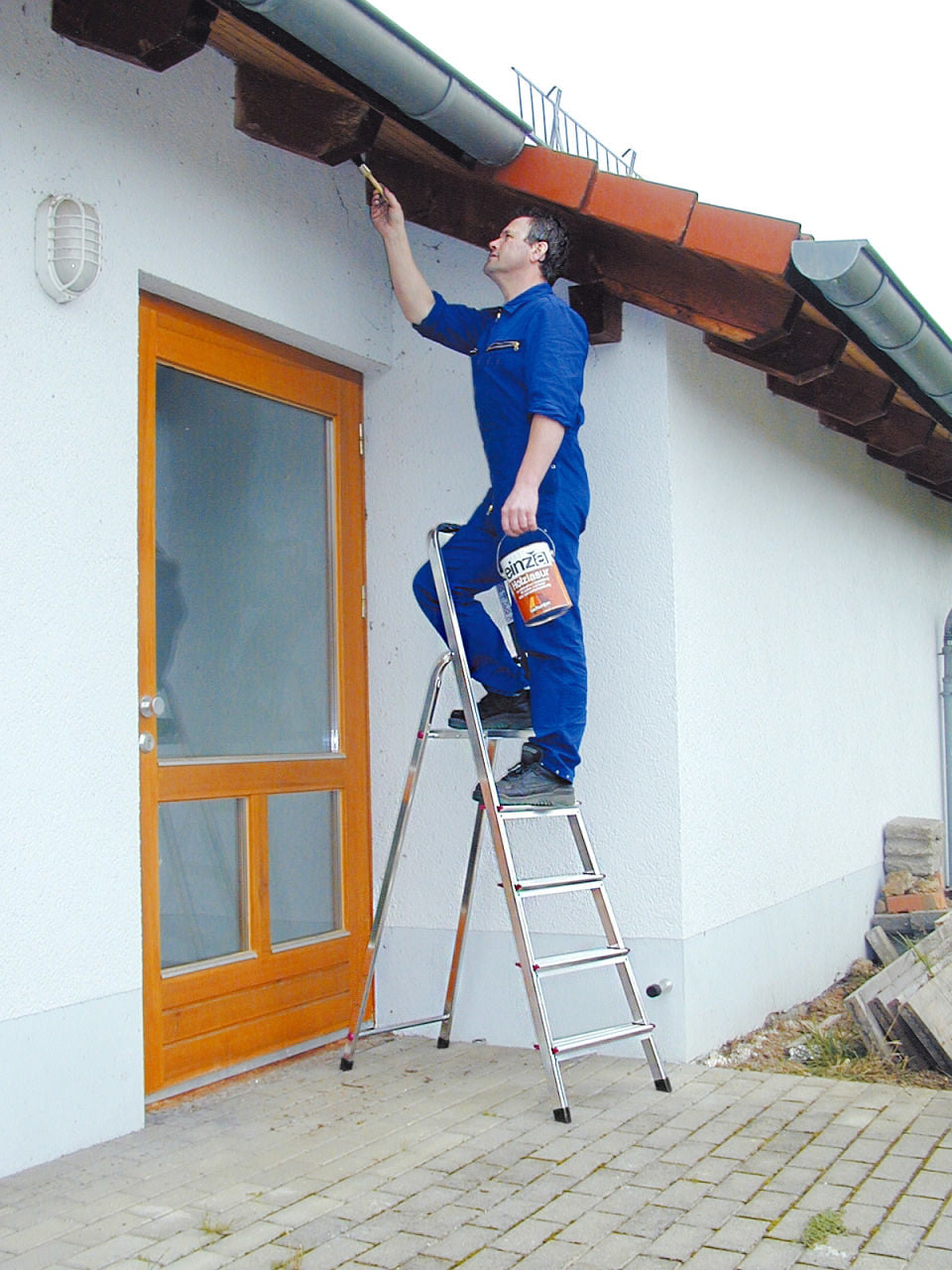 Алуминиева домакинска стълба Krause Corda, 4+1(03020729)