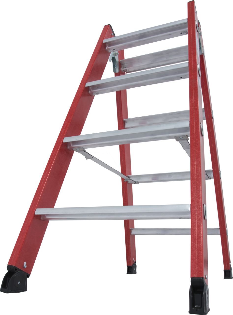 Диелектрикова двустранна стълба Krause 1000 Volt, 2х4 (06815408) - от Etools.bg Диелектрикова двустранна стълба Krause 1000 Volt, 2х4 (06815408)