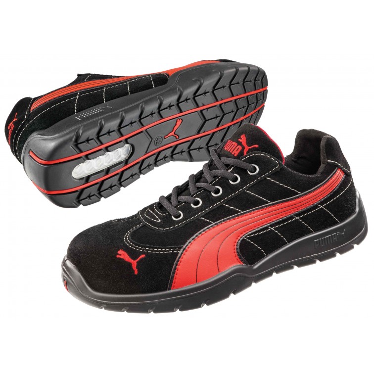 PUMA SILVERSTONE LOW S1P Защитни работни обувки, черни с размери 37-47 (502200)