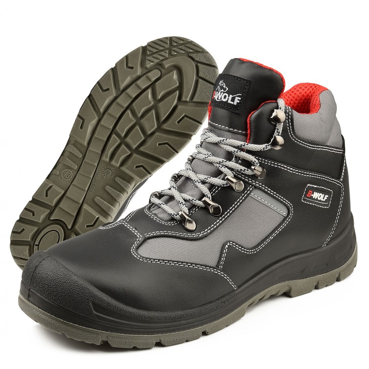 B-WOLF S3 VORTEX Hi S3 Защитни работни обувки, черни с размери 39-47 (510600)