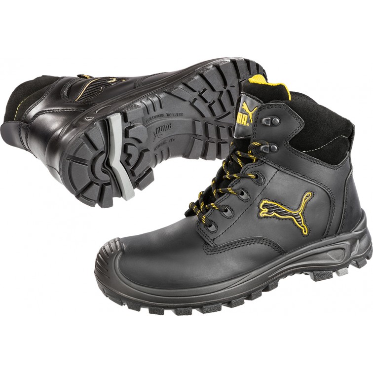 PUMA S3 HRO SRC BORNEO MID S3 Защитни работни обувки, черни с размери 39-47 (511000)
