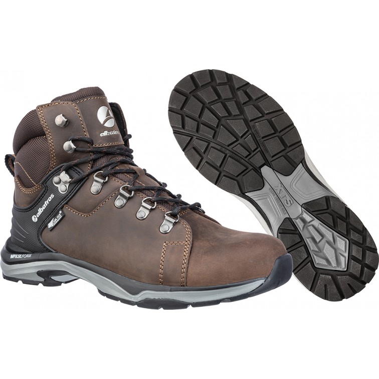 ALBATROS О2 BRIONE Mid O2 Защитни работни обувки, кафяви с размери 36-47 (512800)