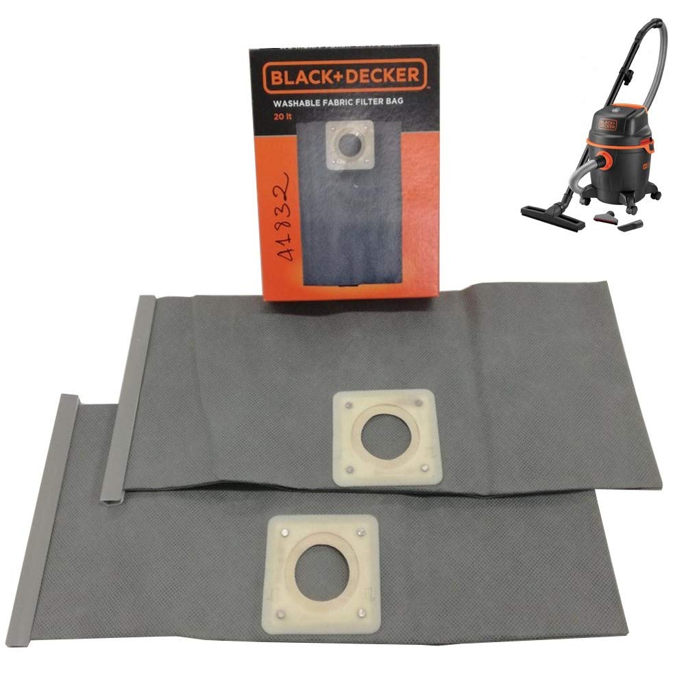 Торбички за прахосмукачка мокро-сухо на Black&Decker, 20 л, 2 бр. (41832)
