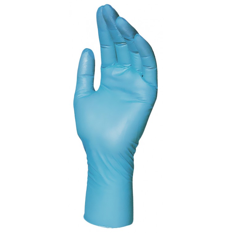 MAPA SOLO 997 Blue Работни ръкавици еднократни, сини 100 бр с размери 6-9 (640300)