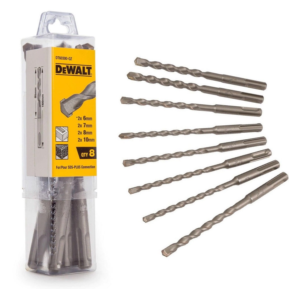 Комплект свредла за бетон DeWALT DT60300, SDS-Plus, 8 бр.