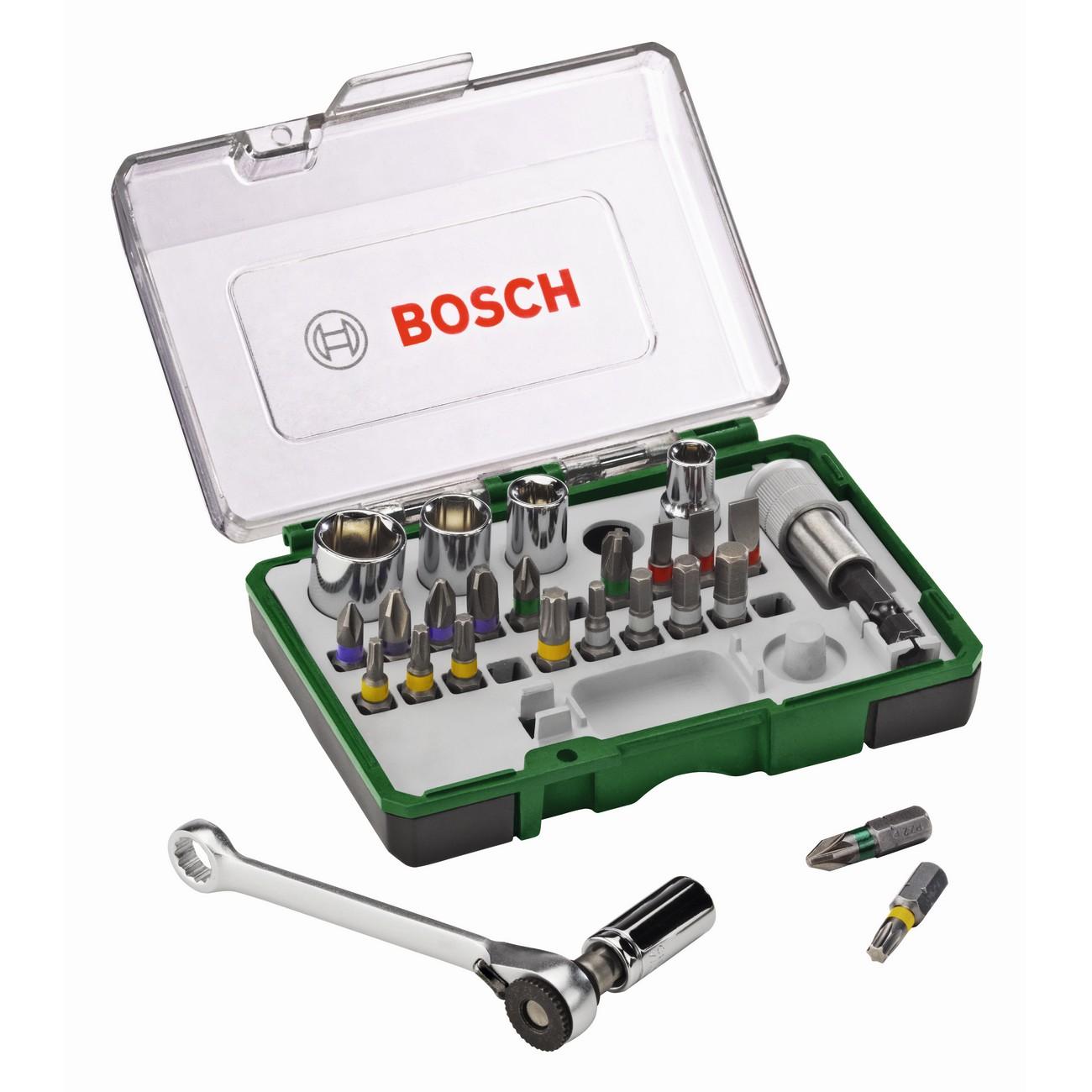 BOSCH Professional Комплект битове и тресчотки 27 части (2607017160)