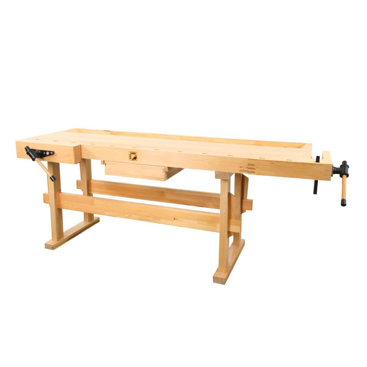 Дървена работна маса с 2 стяги HOLZMANN WB210