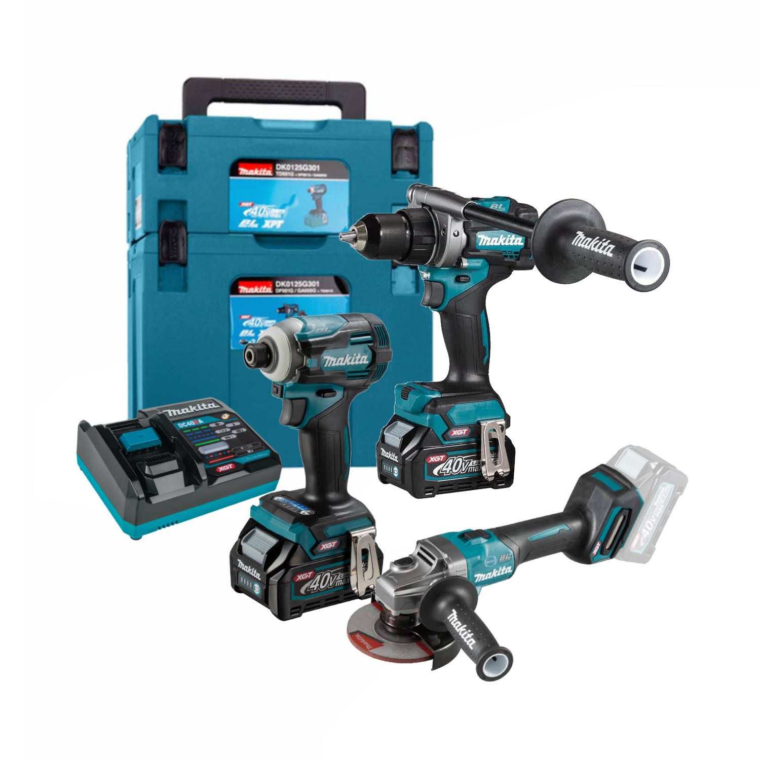MAKITA DK0125G301 Комплект акумулаторни машини 40 V 4 Ah - от Etools.bg MAKITA DK0125G301 Комплект акумулаторни машини 40 V 4 Ah