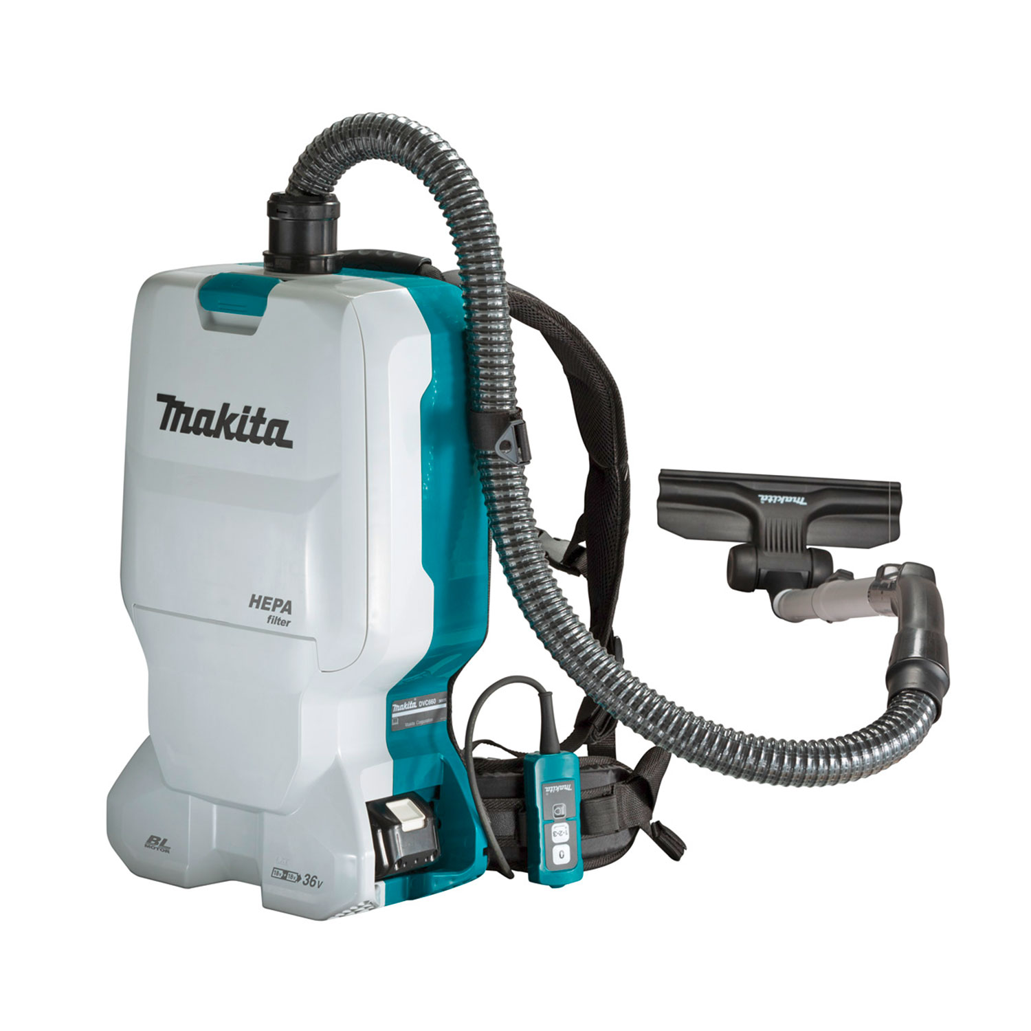 MAKITA DVC660Z Акумулаторна прахосмукачка без батерии и зарядно устройство 18+18 V 6 л