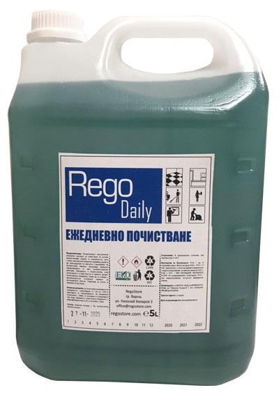 REGO DAILY Препарат за почистване и ароматизиране на твърди подови настилки и ламинат 5 л