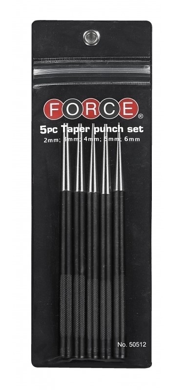 FORCE Комплект пробои 185 мм 2.5-10 мм 5 бр. (JN62039)