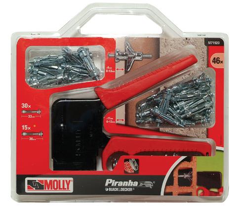 BLACK&DECKER M71920 Molly/Piranha Инструмент за поставяне на анкери 46 броя