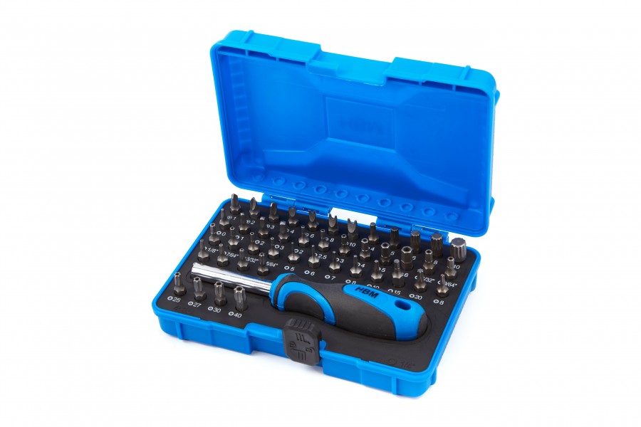 Консумативи / Накрайници за отвертки, комплекти битове / Комплект мини битове с държач HBM 7819, 25 мм, 45 части