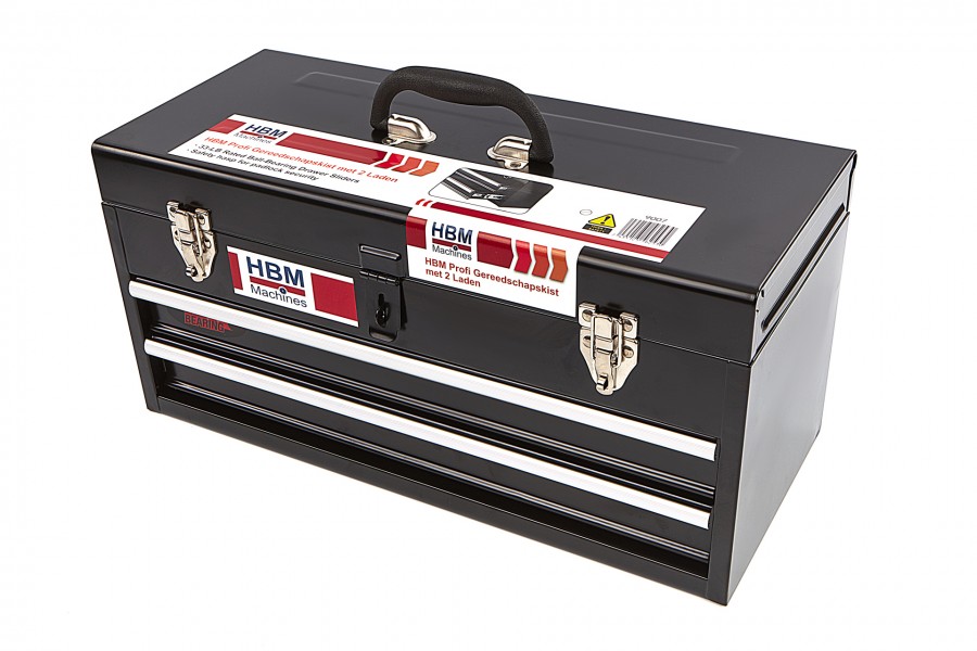 Метален куфар за инструменти с 2 чекмеджета HBM Profi Toolbox 9007