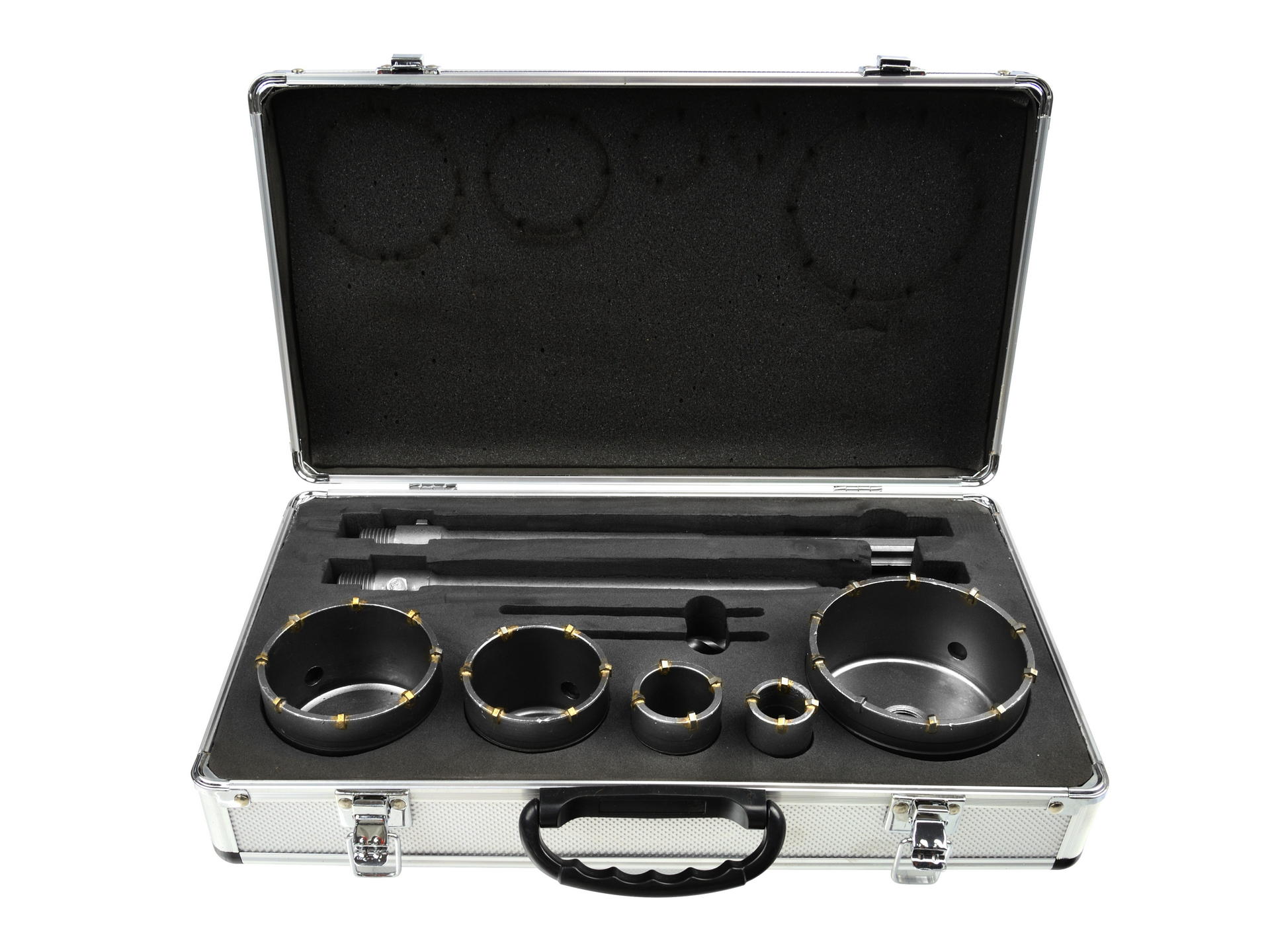 GEKO G40009 Комплект боркорони за бетон SDS-Plus SDS-Max ф30-100 мм 9 части - от Etools.bg GEKO G40009 Комплект боркорони за бетон SDS-Plus SDS-Max ф30-100 мм 9 части