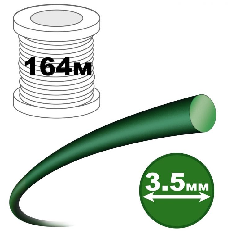 OLEO-MAC Кръгла зелена корда ф3.5 мм 164 м (63040175) - от Etools.bg OLEO-MAC Кръгла зелена корда ф3.5 мм 164 м (63040175)