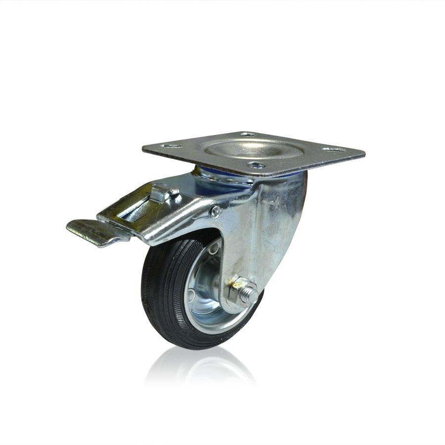 PREMIUM Въртящо се спирачно колело гума ф 150 мм до 170 кг (11164)