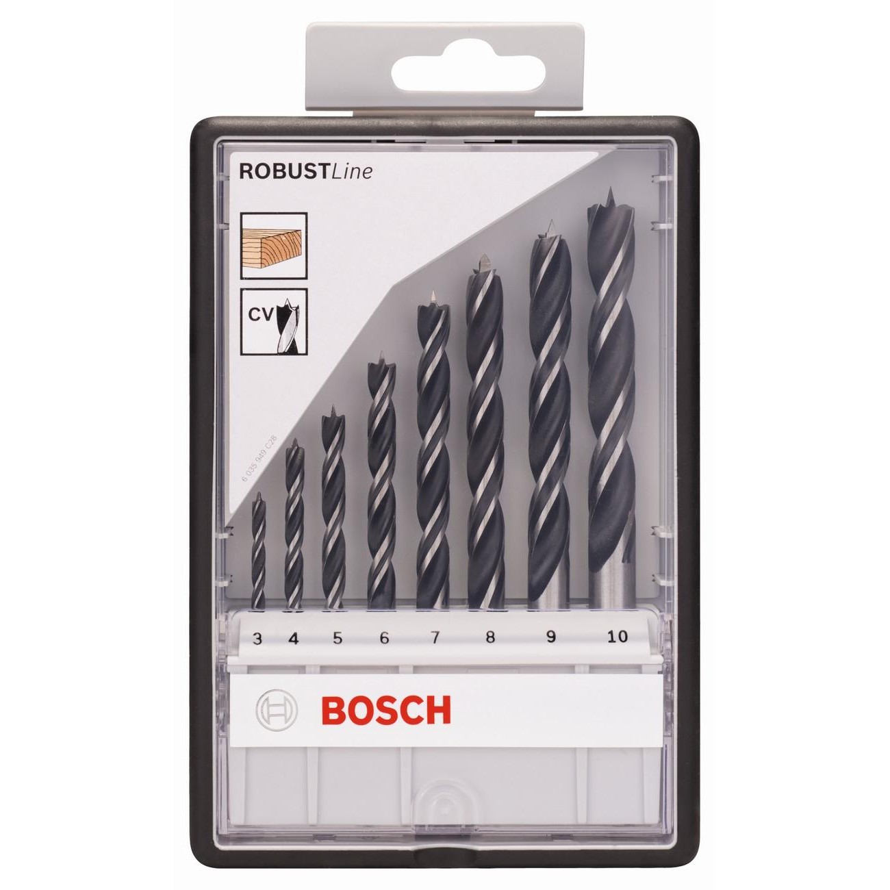 BOSCH Professional Robust Line Комплект свредла за дърво 3-10 мм 8 части (2607010533)