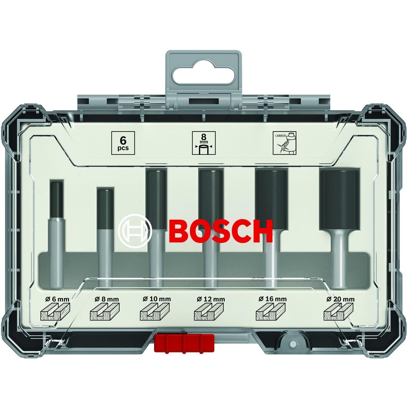BOSCH Professional Комплект фрезери за оберфреза прави 6 части 6 мм опашка (2607017465) - от Etools.bg BOSCH Professional Комплект фрезери за оберфреза прави 6 части 6 мм опашка (2607017465)