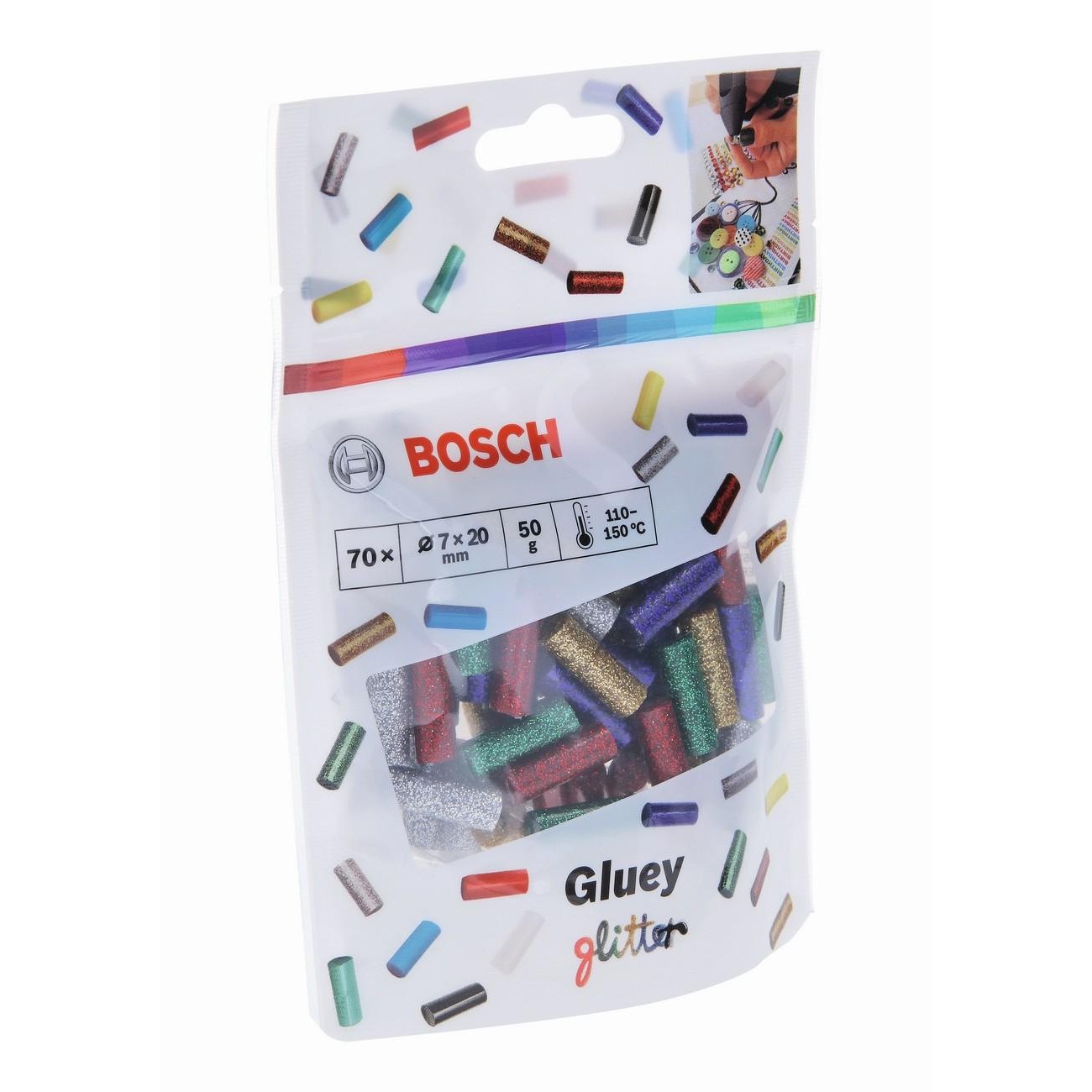 BOSCH Professional Gluey Лепилни пръчки блестящ микс (2608002006) - от Etools.bg BOSCH Professional Gluey Лепилни пръчки блестящ микс (2608002006)