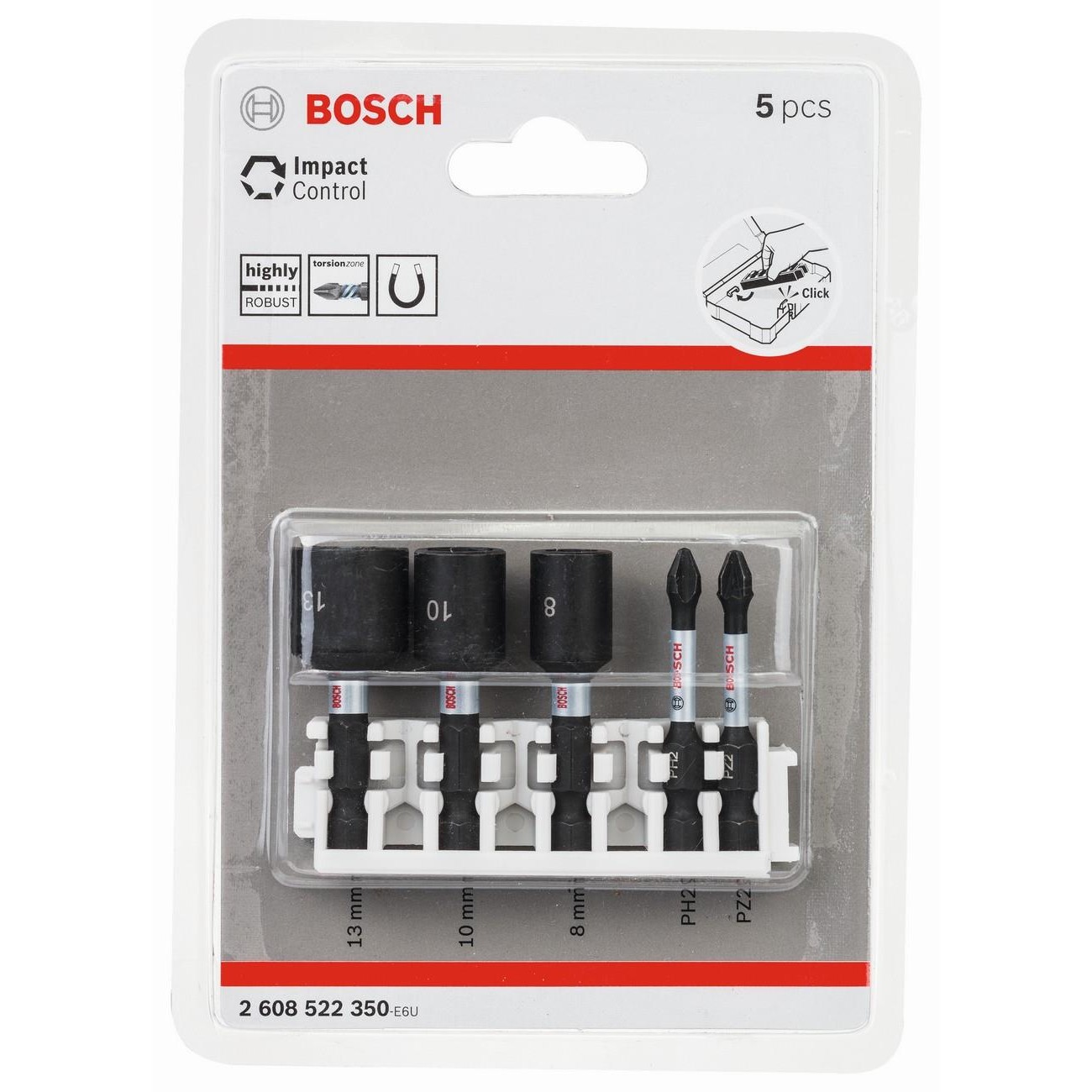 BOSCH Professional Impact Control Комплект битове и накрайници 5 части (2608522350)