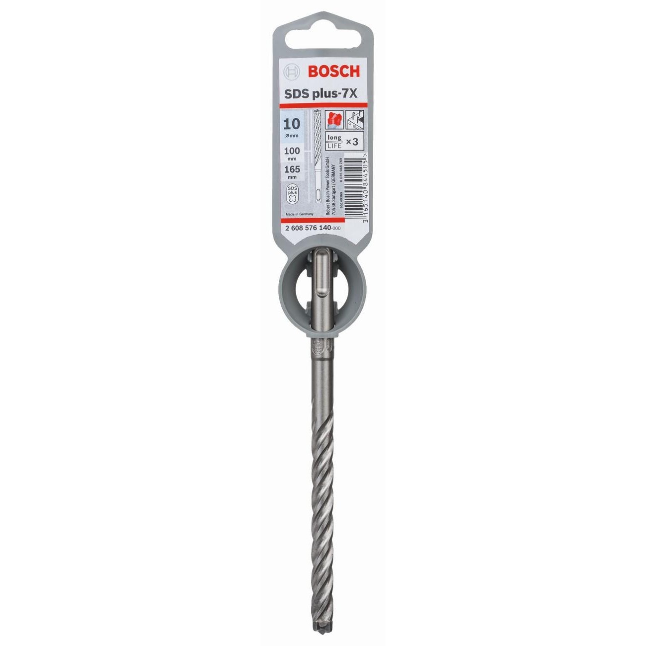 BOSCH Professional SDS-Plus-7Х Свредло 10x100x165 мм (2608576140) - от Etools.bg BOSCH Professional SDS-Plus-7Х Свредло 10x100x165 мм (2608576140)
