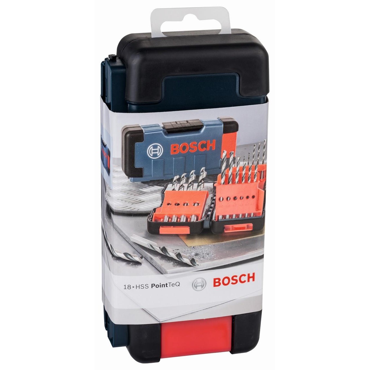 BOSCH Professional HSS PointTeQ ToughBox Комплект спирални свредла 1-10 мм 18 части (2608577350)