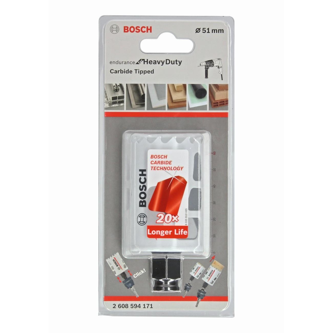 BOSCH Professional Endurance Карбидна боркорона 51 мм (2608594171)