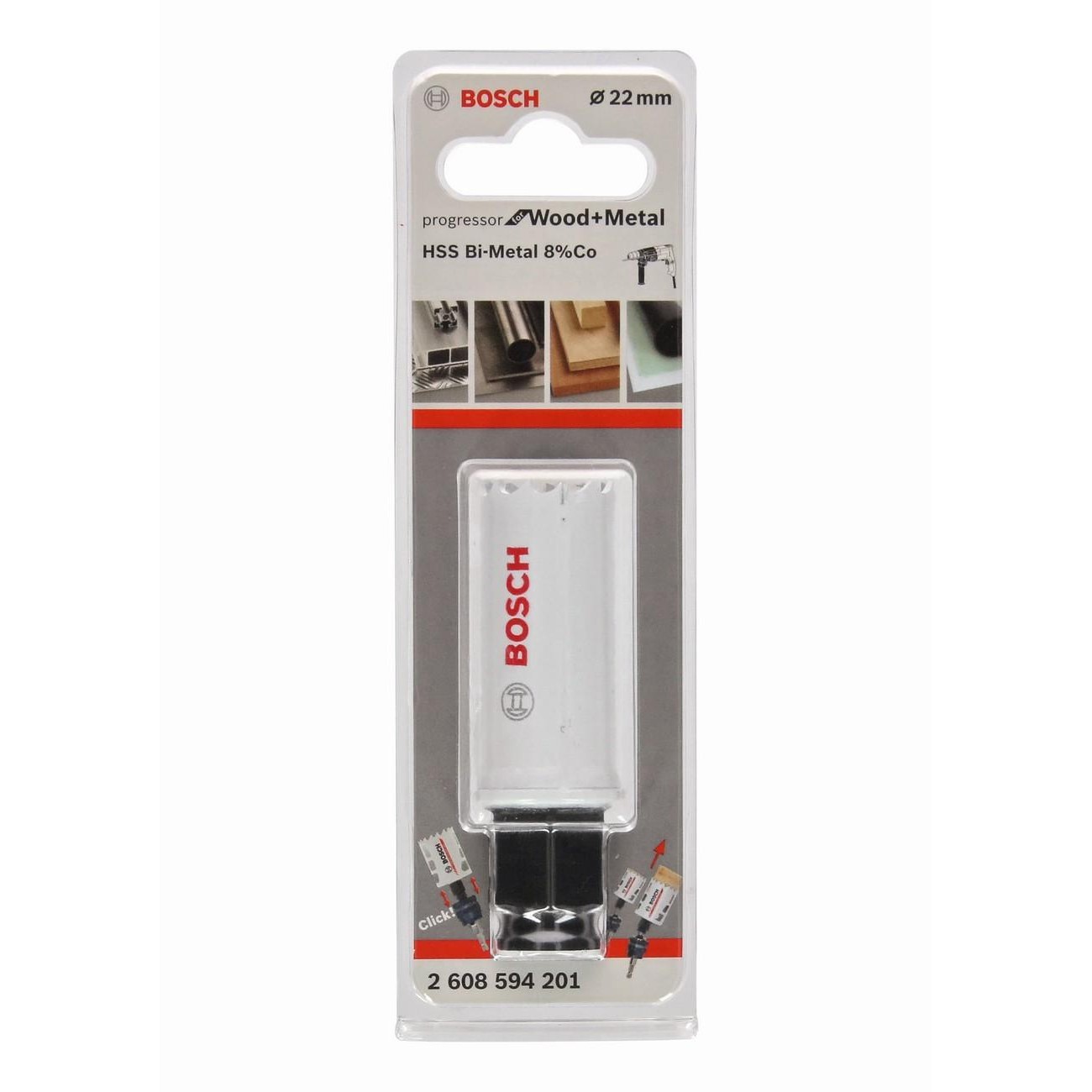 BOSCH Professional Progressor Биметална боркорона за дърво и метал 22 мм (2608594201) - от Etools.bg BOSCH Professional Progressor Биметална боркорона за дърво и метал 22 мм (2608594201)