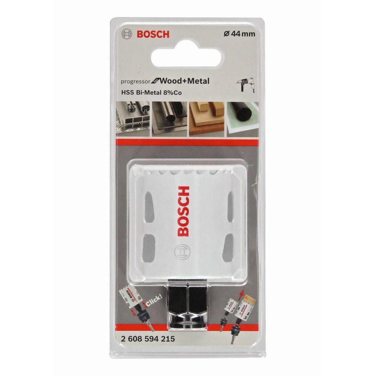 BOSCH Professional Progressor Биметална боркорона за дърво и метал 44 мм (2608594215) - от Etools.bg BOSCH Professional Progressor Биметална боркорона за дърво и метал 44 мм (2608594215)