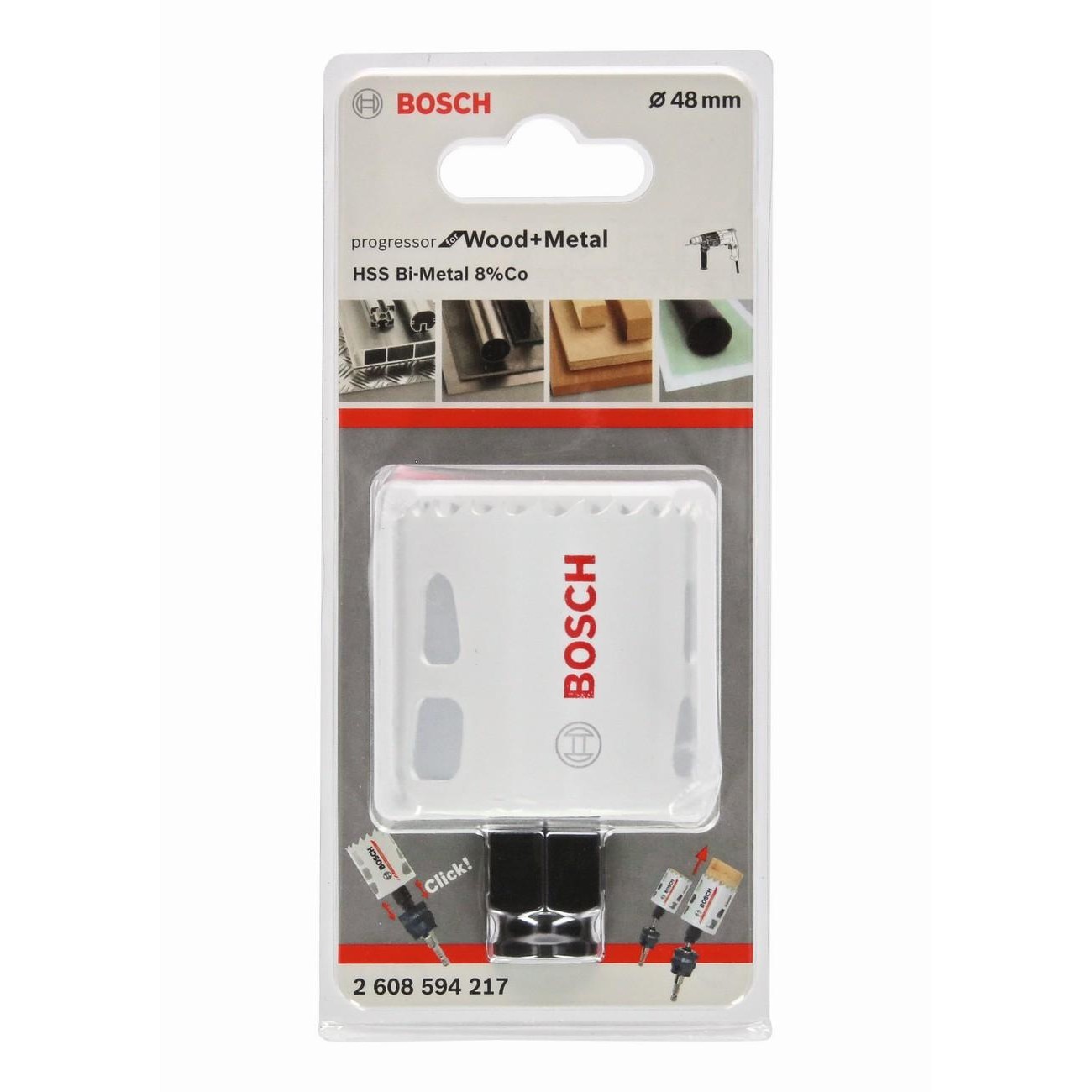 BOSCH Professional Progressor Биметална боркорона за дърво и метал 48 мм (2608594217) - от Etools.bg BOSCH Professional Progressor Биметална боркорона за дърво и метал 48 мм (2608594217)