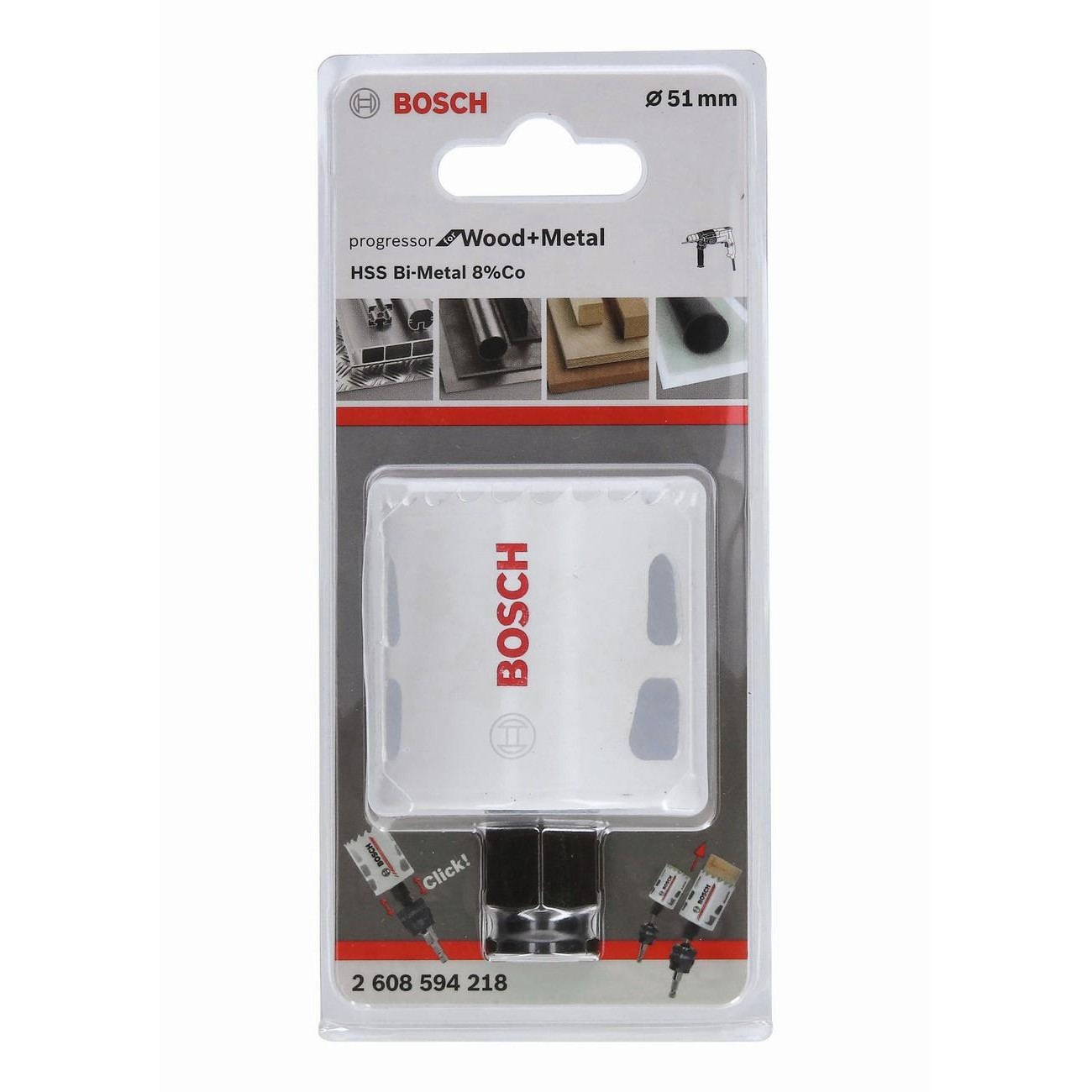 BOSCH Professional Progressor Биметална боркорона за дърво и метал 51 мм (2608594218) - от Etools.bg BOSCH Professional Progressor Биметална боркорона за дърво и метал 51 мм (2608594218)