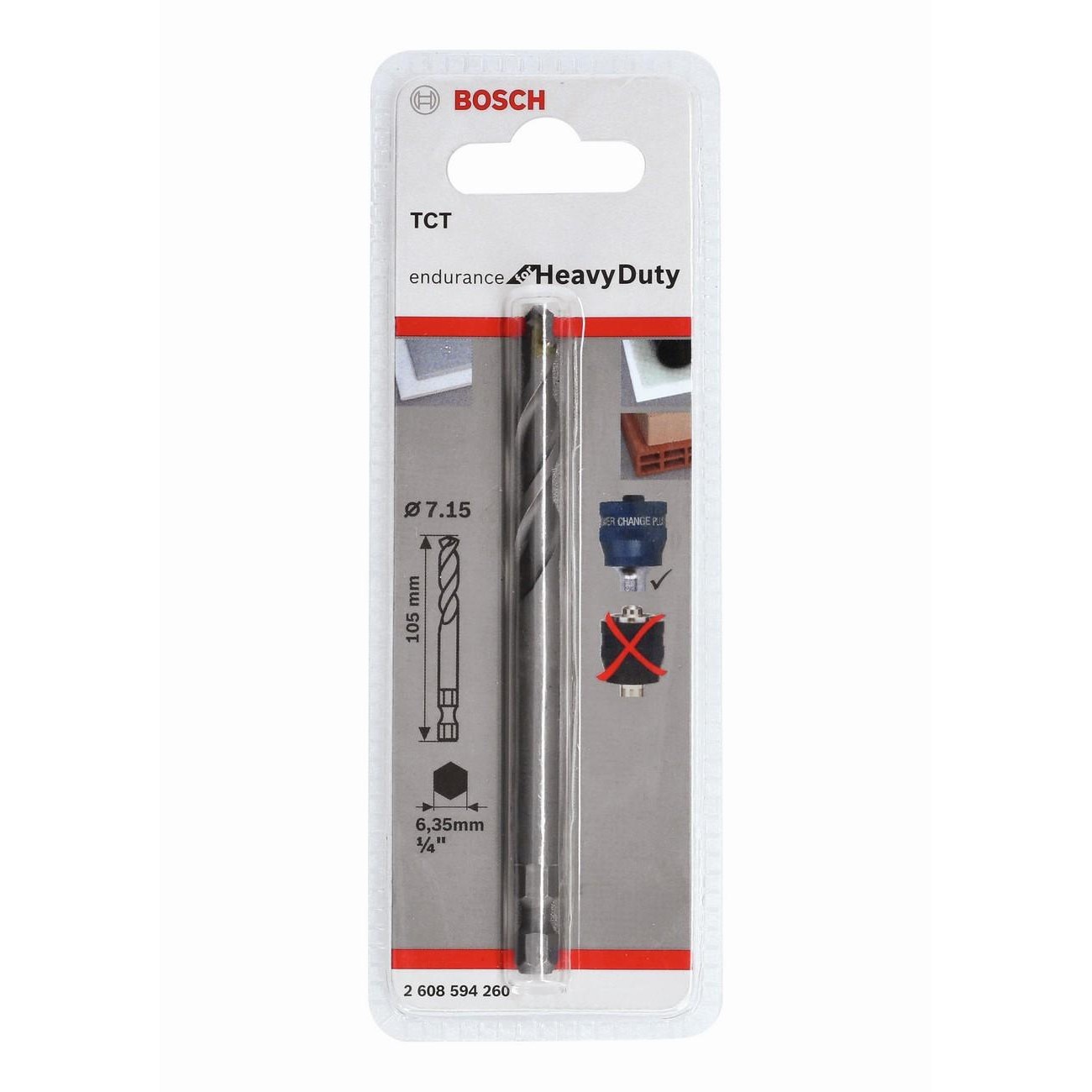 BOSCH Professional Plus TCT Центриращо свредло 7.15x105 мм (2608594260) - от Etools.bg BOSCH Professional Plus TCT Центриращо свредло 7.15x105 мм (2608594260)