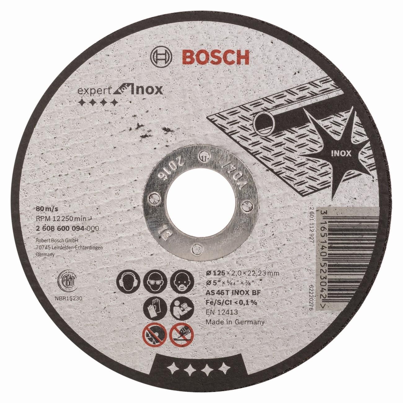 BOSCH Professional AS 46 T INOX BF Диск за рязане за инокс 125 мм 2 мм (2608600094)