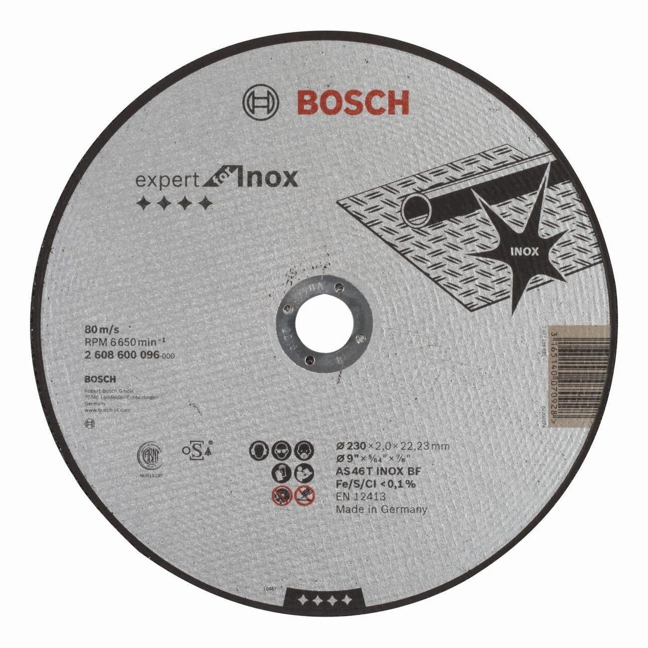 BOSCH Professional AS 46 T INOX BF Диск за рязане за инокс 230 мм 2 мм (2608600096)