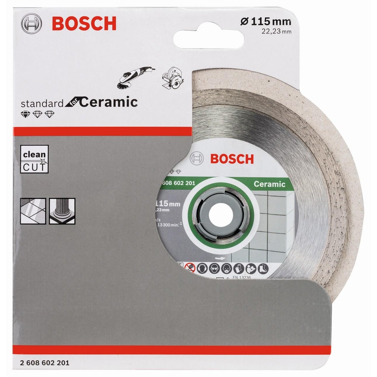 BOSCH Professional Диамантен диск за рязане на керамика 115x22.23x1.6x7 мм (2608602201)