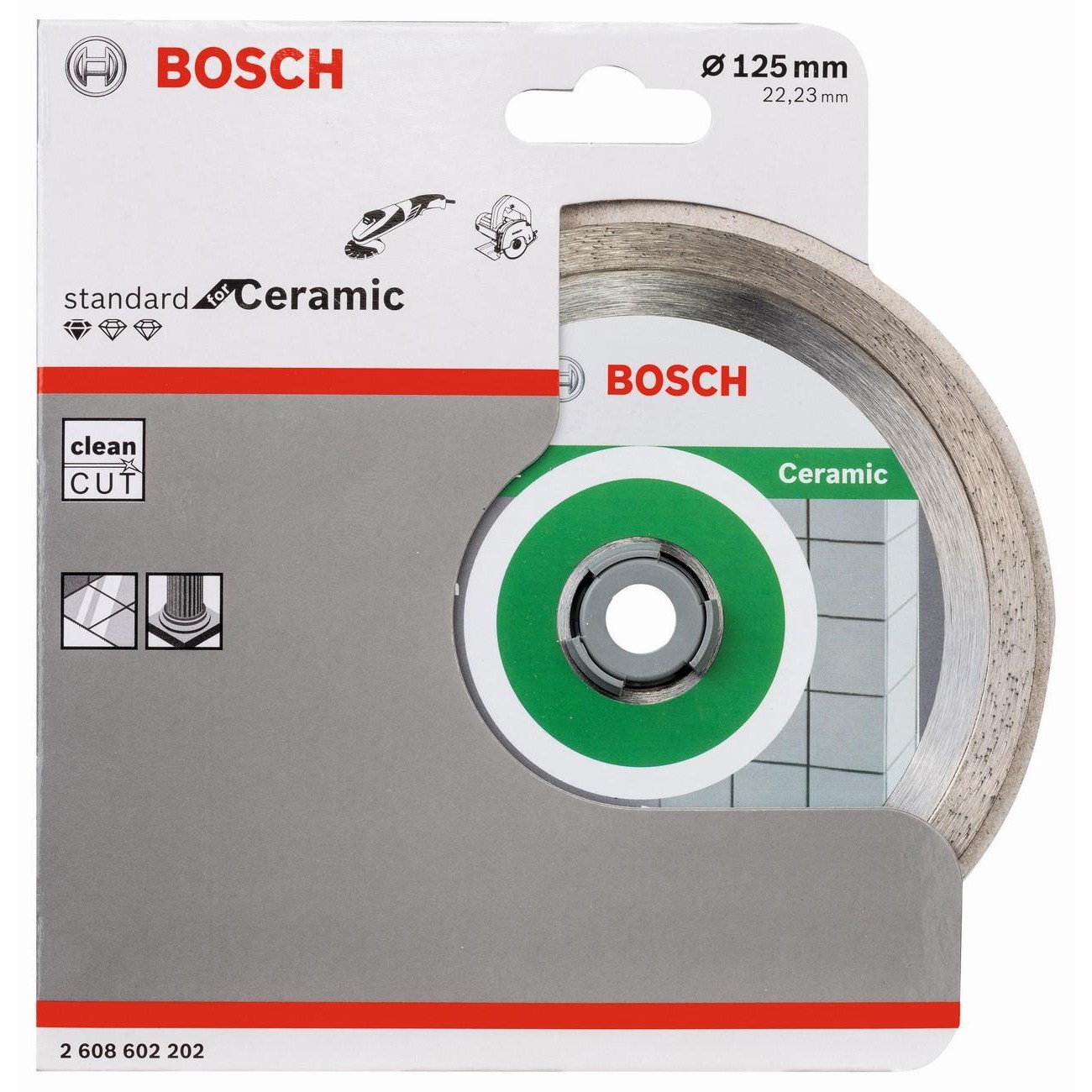 BOSCH Professional Диамантен диск за рязане на керамика 125x22.23x1.6x7 мм (2608602202)