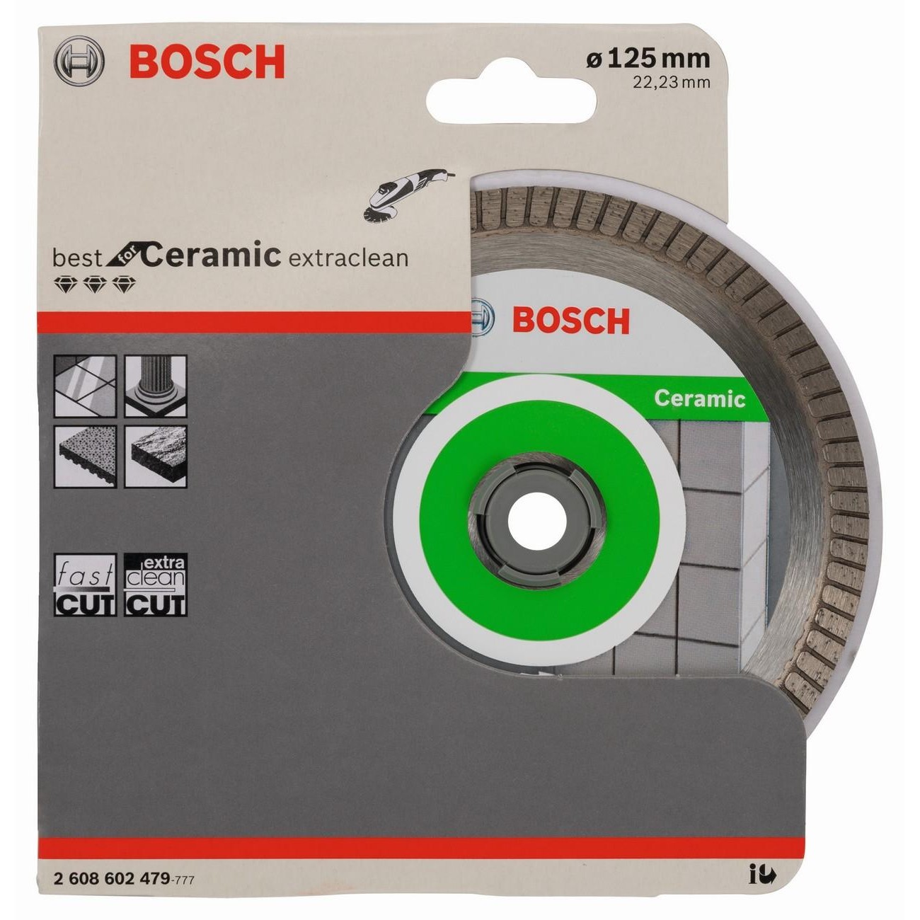 BOSCH Professional Extra-Clean Turbo Диамантен диск за рязане на керамика 125x22.23x1.4x7 мм (2608602479)