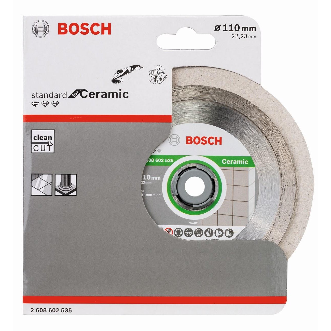 BOSCH Professional Диамантен диск за рязане на керамика 110x22.23x1.6x7.5 мм (2608602535)