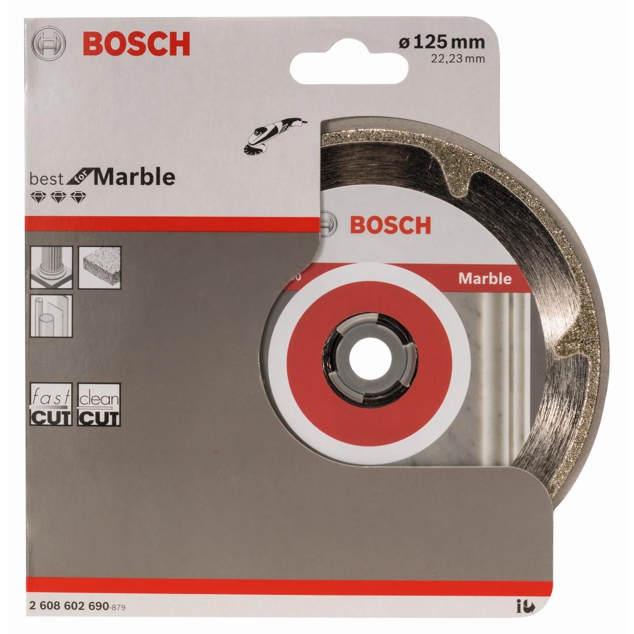 BOSCH Professional Диамантен диск за рязане на мрамор 125x22.23x2.2x3 мм (2608602690)