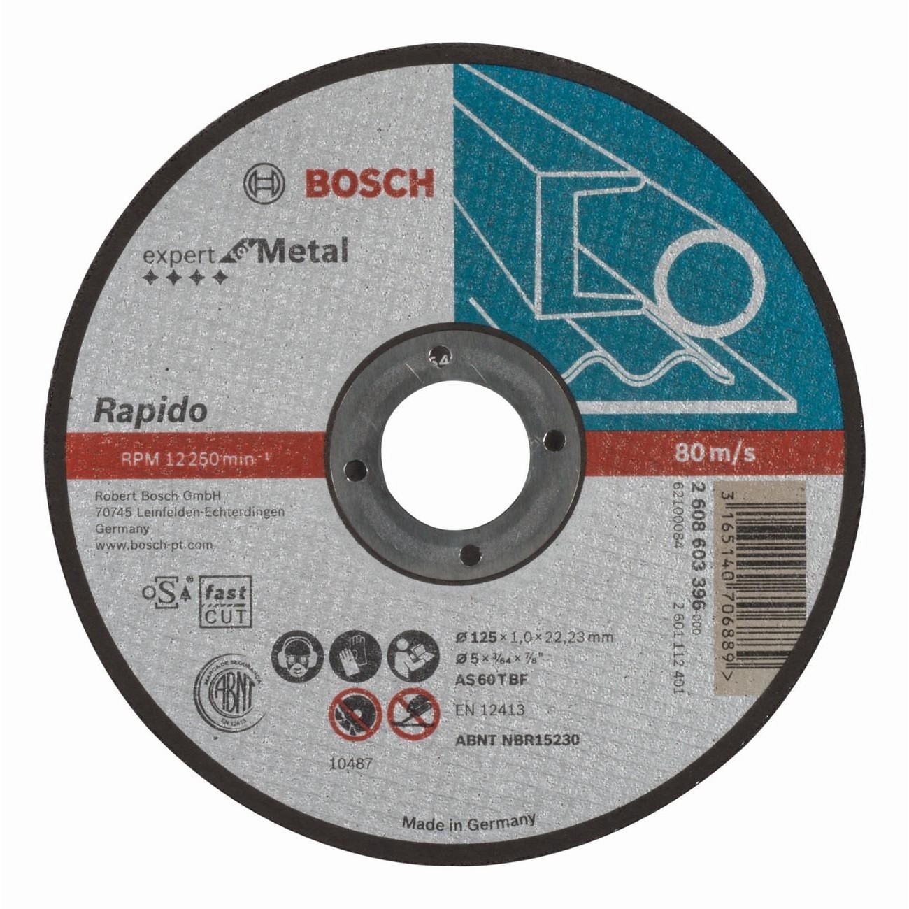 BOSCH Professional Rapido AS 60 T BF Диск за рязане на метал 125 мм 1 мм (2608603396)