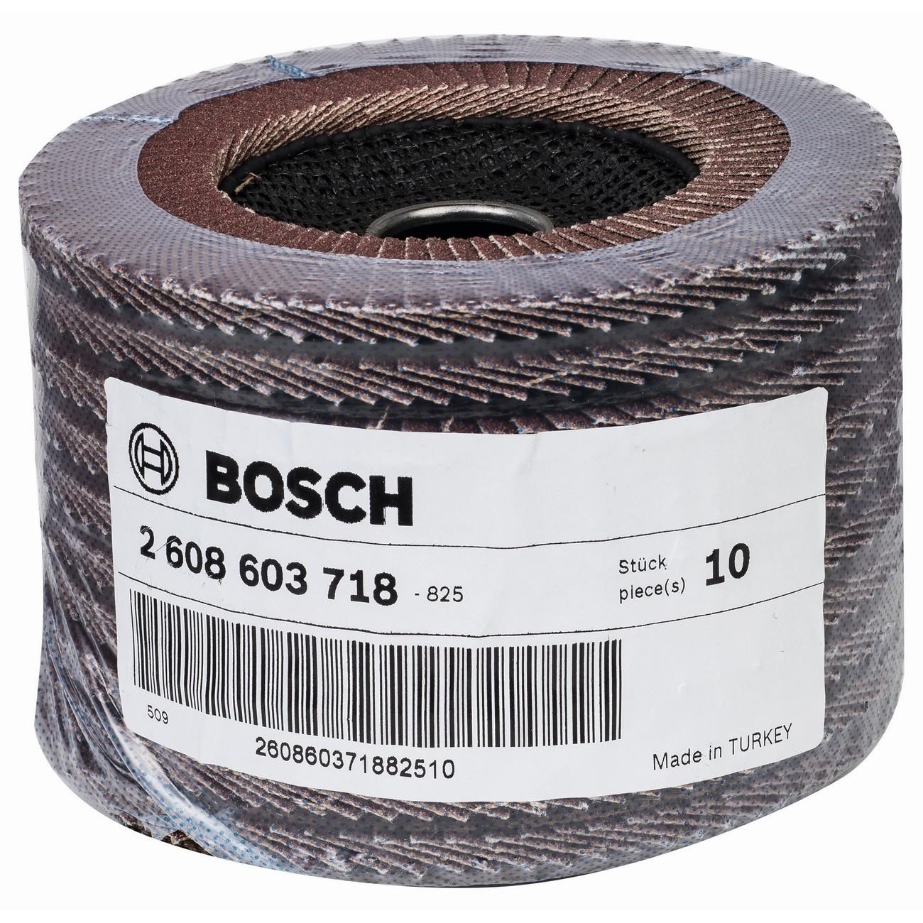 BOSCH Professional X431 Ветрилообразен диск за шлайфане на метал 125 мм 22.23 мм P80 (2608603718) - от Etools.bg BOSCH Professional X431 Ветрилообразен диск за шлайфане на метал 125 мм 22.23 мм P80 (2608603718)