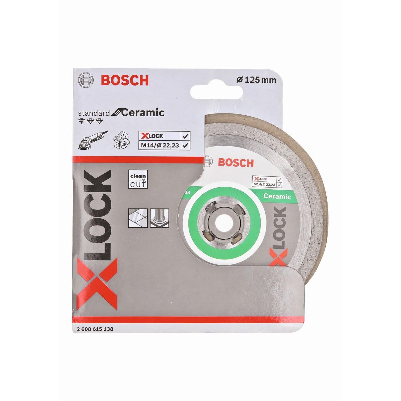 BOSCH Professional X-LOCK Диамантен диск за керамика 125x22.23x1.6x7 мм (2608615138)
