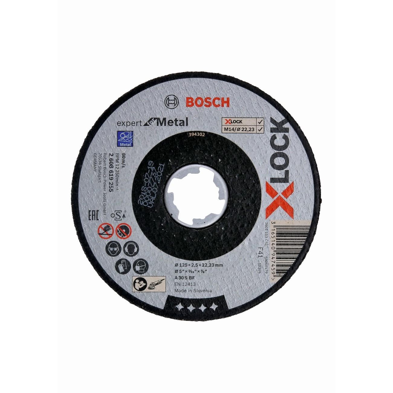 BOSCH Professional X-LOCK Expert Диск за рязане на метал 125x2.5x22.23 мм (2608619255) - от Etools.bg BOSCH Professional X-LOCK Expert Диск за рязане на метал 125x2.5x22.23 мм (2608619255)