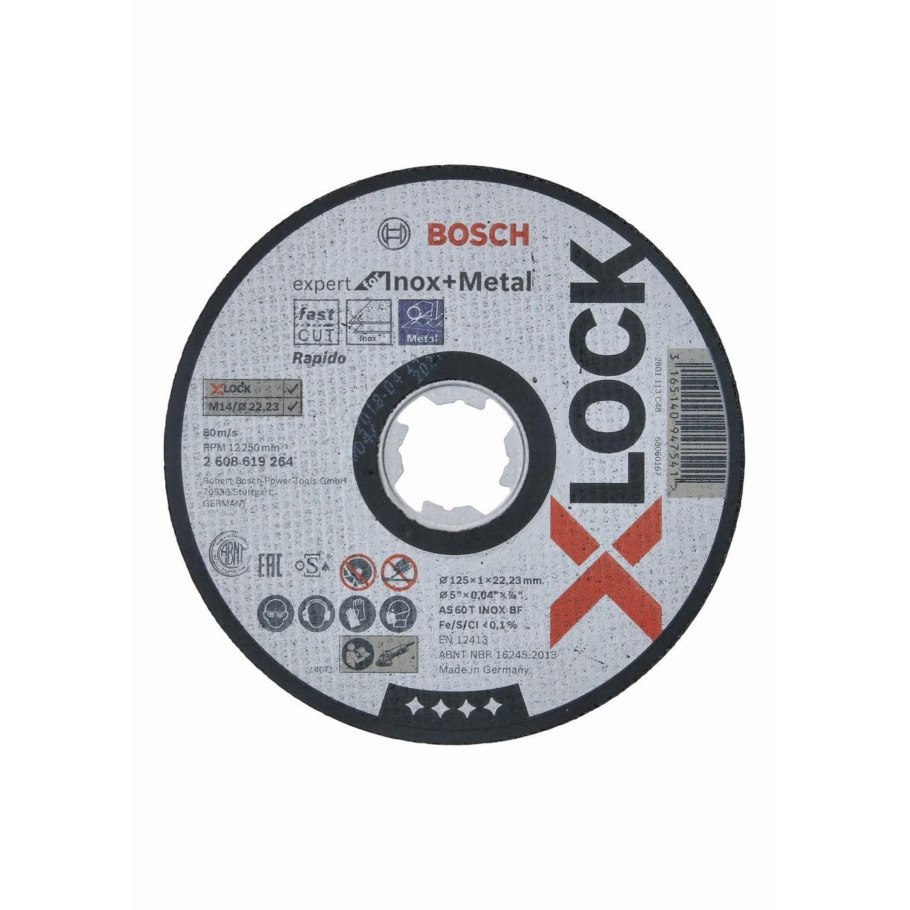 BOSCH Professional X-LOCK Expert Диск за рязане на инокс и метал 125x1x22.23 мм (2608619264)