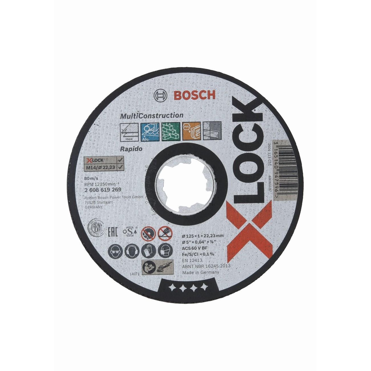 BOSCH Professional X-LOCK Диск за рязане 125x1x22.23 мм (2608619269)