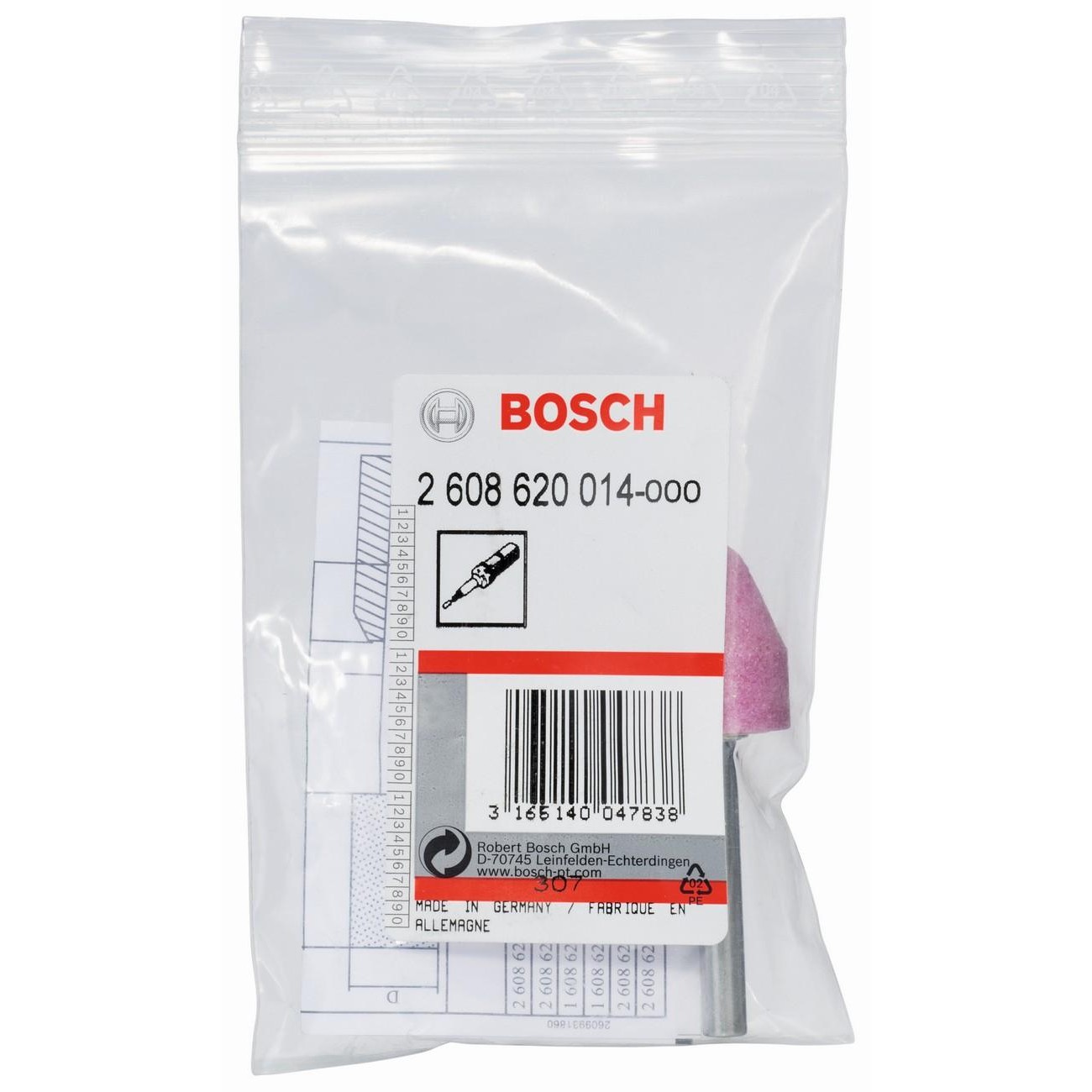BOSCH Professional Шлифовъчен щифт конусен средно твърд 6 мм P60 20 мм 25 мм (2608620014)