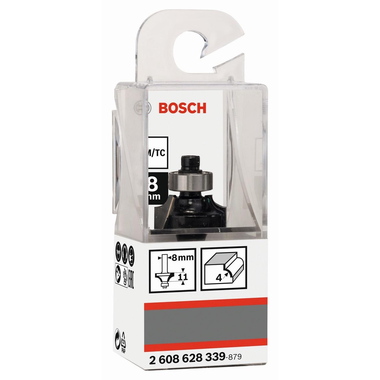 BOSCH Professional Фрезер за закръгляване 8 мм R1 4 мм L 10.5 мм G 53 мм (2608628339)